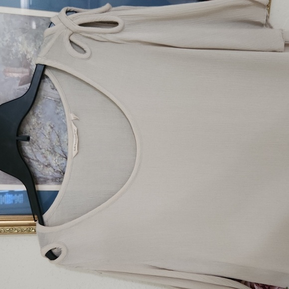 Soft Surroundings Size large Flowy Top With Open Bow Detail Lagenlook Coastal - Picture 10 of 12